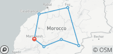  Hoogtepunten van Marokko Marrakech - 9 dagen - 7 bestemmingen 