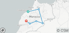  Höhepunkte Marokkos: Casablanca - 8 Tage - 6 Destinationen 