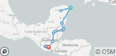  Mexico, Belize &amp; Guatemala Adventure 14D/13N (from Cancun) - 22 destinations 