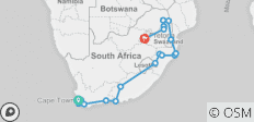  Cape Town to Johannesburg - 23 destinations 