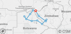  Botswana &amp; Zimbabwe Lodge Safari - 13 destinations 