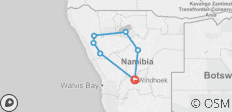 Namibia 4WD Wüstensafari - 6 Destinationen 