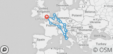  European Whirl (Winter, End London, 15 Days) - 15 destinations 
