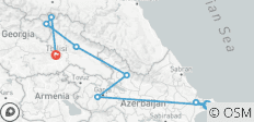  Lo más destacado de Azerbaiyán y Georgia - 9 destinos 