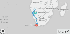  De Namibia a Ciudad del Cabo en 11 días - alojamiento - 10 destinos 