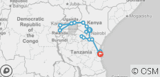  28-day Game Parks, Gorillas &amp; Zanzibar (Accommodated) - 21 destinations 