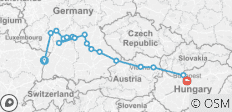  Europa Kreuzfahrt von Straßburg nach Budapest (Kreuzfahrt von Hafen zu Hafen) - 17 Destinationen 