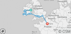  Von Dublin nach London mit Paris (15 destinations) - 15 Destinationen 