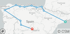  Northern Spain (11 Days) - 12 destinations 