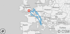  Quer durch Europa (Sommer, bis London) - 12 Tage - 14 Destinationen 