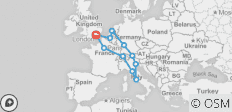  Quer durch Europa (Winter, bis London) - 13 Tage - 12 Destinationen 