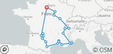  Routes de France - classique, 16 jours - 22 destinations 