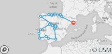  Groots Spanje &amp; Portugal (Klassiek, Voorproefje 2022, Einde Barcelona, 18 Dagen) - 23 bestemmingen 