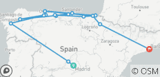  Nordspanien bis Barcelona - 17 Destinationen 