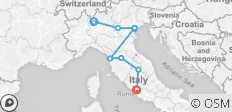  Italienisches Intermezzo (klassische Rundreise, Sommer, 8 Tage) - 11 Destinationen 