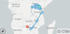  Nairobi nach Victoria Falls: Affen &amp; Seen - 53 Tage - 31 Destinationen 