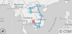  Quer durch Indochina - 21 Tage - 21 Destinationen 