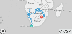  25-day Cape Town to Victoria Falls &amp; Kruger (Accommodated) - 28 destinations 