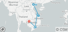  Mystisches Vietnam &amp; Kambodscha Entdeckungsreise - 16 Tage - 17 Destinationen 