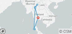  Thailands Höhepunkte - 10 Tages Paket - 10 Destinationen 