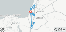  Israel &amp; Petra Höhepunkte - 9 Tage - 15 Destinationen 