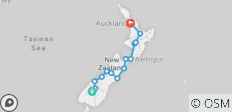  Kiwiana Panorama Rückfahrt (bis September 2022) (von Queenstown nach Auckland, 21-22, Start Queenstown, Ende Auckland, 14 Tage) - 14 Destinationen 