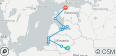  Große Radtour durch das Baltikum (komplett geführt von Vilnius nach Tallinn 2023) - 16 Destinationen 