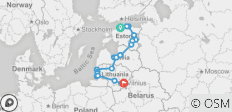  Baltic Bike Tour: Tallinn to Vilnius (self-guided supported) - 18 destinations 