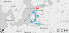  Baltic Bike Tour: Vilnius to Tallinn (self-guided supported) - 16 destinations 