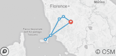  Toskana: Hügel und Meer - Luxus-Fahrrad-Reise (Kleingruppenreise) - 5 Destinationen 