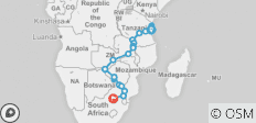  22 jours - Zanzibar, chutes Victoria et Kruger - avec hébergement - 23 destinations 