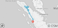  Sumatra Überland Entdeckungsreise - 10 Tage, 9 Nächte - 10 Destinationen 