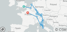  Tourbillon européen (Fin Paris, 14 jours) - 19 destinations 