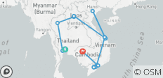  Thailand, Laos, Vietnam &amp; Kambodscha (21 Tage) - 17 Destinationen 