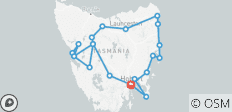  Ontdekkingsreis van zes tot zes dagen door Tasmanië - 22 bestemmingen 