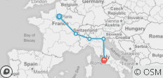  Paris, Genf, Mailand, Venedig und Rom - 5 Destinationen 