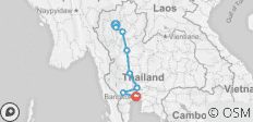  Schätze von Thailands 8 Tage - von Chiang Mai nach Süden - 8 Destinationen 