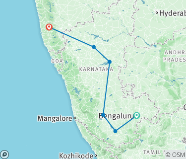 Badami In Karnataka Map Highlights Of Karnataka Combined With Goa By Gets Holidays (Code: Hkwg) -  Tourradar