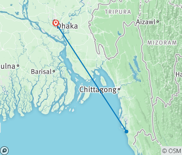 Dhaka To Cox S Bazar Map Cox's Bazar Holiday Trip By Taabu Tour (Code: 001) - Tourradar