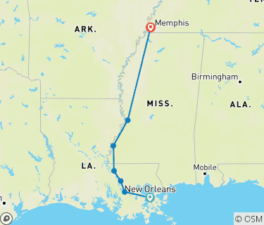 Heart of the Delta New Orleans Louisiana to Memphis Tennessee by