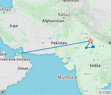 Map Of Dubai And India India's Golden Triangle With Dubai By Cosmos (Code: 2693) - Tourradar