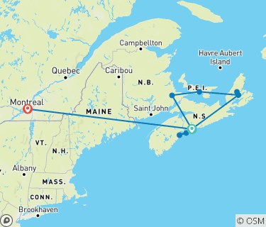 Wonders of the Maritimes Scenic Cape Breton with Ocean Train to