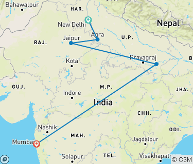 An Airway Between Delhi And Mumbai On Map Best Of North India With Mumbai By Gets Holidays With 9 Tour Reviews (Code:  Bnim) - Tourradar