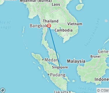 Singapore And Thailand Map Singapore & Bangkok By Monograms (Code: Iasd) - Tourradar