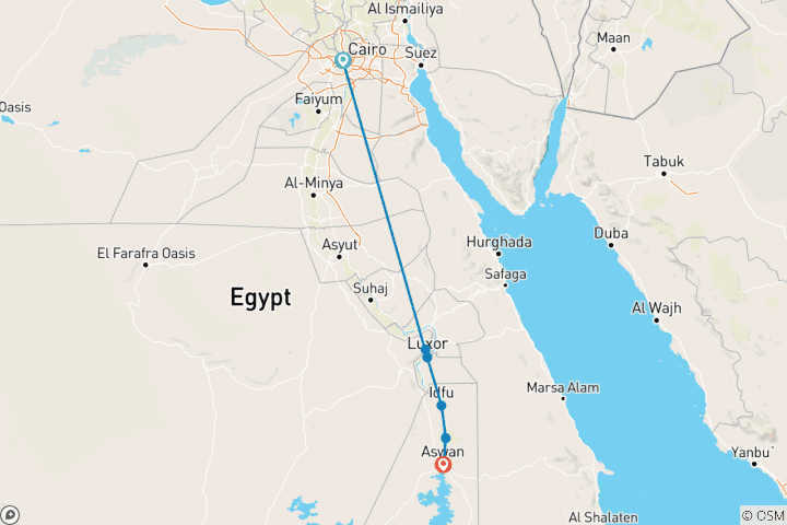 Map of Ancient Egypt & Nile Cruise