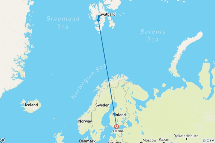 Carte du circuit Les points forts du Spitzberg : L'expédition en bref, opérée par Quark