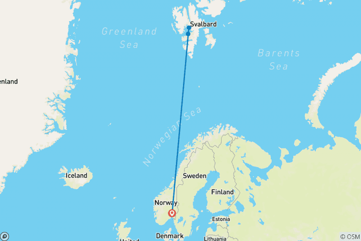 Map of Spitsbergen Highlights: Expedition in Brief, Operated by Quark