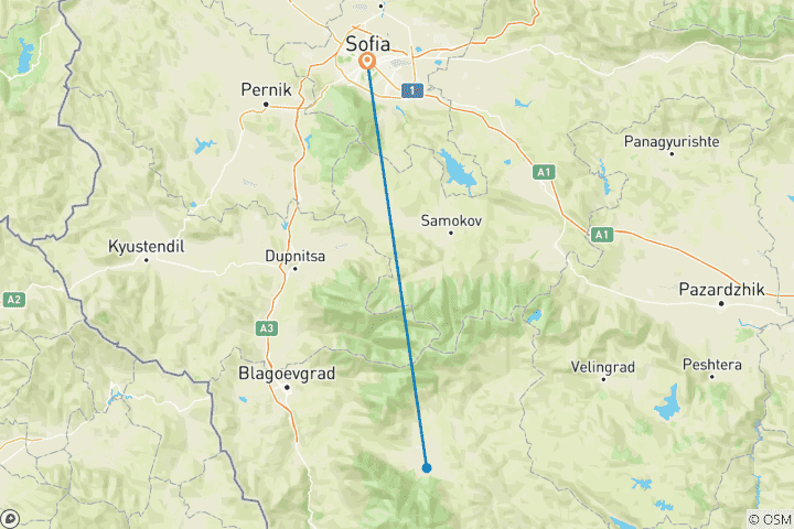 Map of Bansko Express: Standard Pack