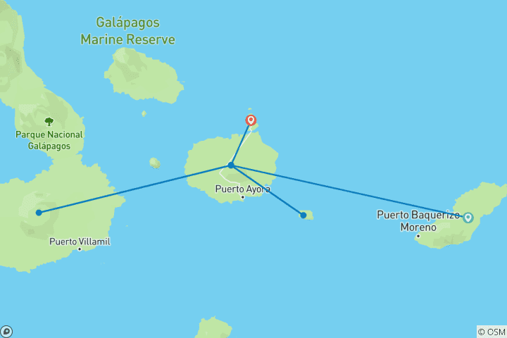 Karte von 12 Tage Galapagos-Expedition
