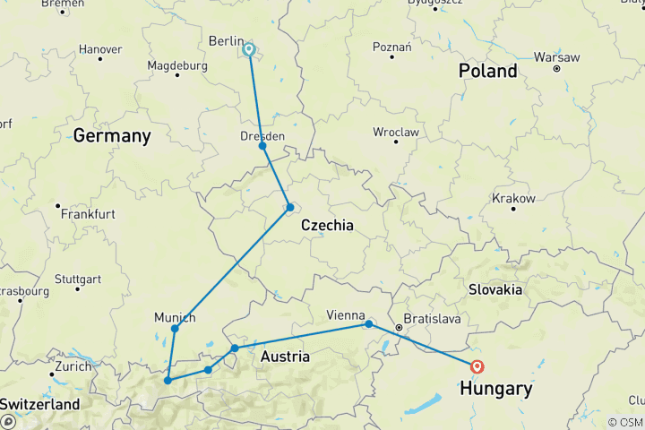 Map of Berlin and Imperial Capitals (including Kitzbuhel)